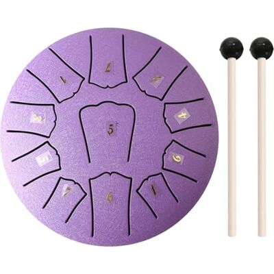 RYRYR Steel Tongue Drum,Handpan 6 Inch 11Notes Mini Finger Picks Percussion Instruments Sound Healing for Meditation Yoga(Purple) RYRYR Steel Tongue Drum,Handpan 6 Inch 11Notes Mini Finger Picks Percussion Instruments Sound Healing for Meditation Yoga(Purple)