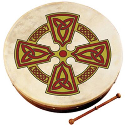Waltons : 8 Inch Irish Bodhran/Beater/Kilkenny Cross Bodhran Design Waltons : 8 Inch Irish Bodhran/Beater/Kilkenny Cross Bodhran Design