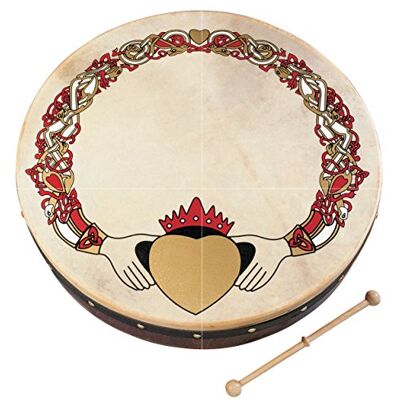 Waltons : 8" Irish Bodhran/Beater/Claddagh Bodhran Design Waltons : 8" Irish Bodhran/Beater/Claddagh Bodhran Design