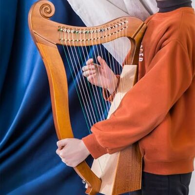 Wsexyy 19-String Lyre Harp, Solid Mahogany Lever Harp 3-Hole Resonance Design, Celtic Irish Harp, with Tuning Wrench and Storage Bag, for Beginner, Adults and Music Lovers Wsexyy 19-String Lyre Harp, Solid Mahogany Lever Harp 3-Hole Resonance Design, Celtic Irish Harp, with Tuning Wrench and Storage Bag, for Beginner, Adults and Music Lovers