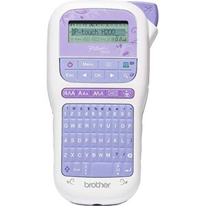 Brother PT-H200 Label Maker, P-Touch Craft Label Printer, Handheld, QWERTY Keyboard, Up to 12 mm Labels, Includes 12 mm Gold on White Tape Cassette Brother PT-H200 Label Maker, P-Touch Craft Label Printer, Handheld, QWERTY Keyboard, Up to 12 mm Labels, Includes 12 mm Gold on White Tape Cassette