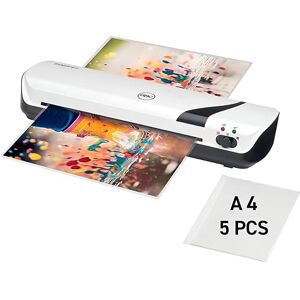 GBC Inspire+ A4 Laminator Machine (White), Hot & Cold, With 5 Laminator Pouches A4, Compact & Stylish Design, with Starter Pack of Pouches, 4 Minute Warm Up GBC Inspire+ A4 Laminator Machine (White), Hot & Cold, With 5 Laminator Pouches A4, Compact & Stylish Design, with Starter Pack of Pouches, 4 Minute Warm Up