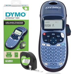 Dymo LetraTag LT-100H Handheld Label Maker ABC Keyboard Label Printer with Easy-to-Use13 Character LCD Screen for Home or Office Blue Dymo LetraTag LT-100H Handheld Label Maker ABC Keyboard Label Printer with Easy-to-Use13 Character LCD Screen for Home or Office Blue