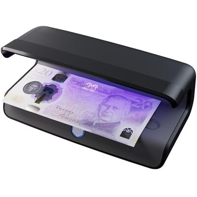 Safescan 55 LED Counterfeit Detector with Ultra-Bright UV Light, Counterfeit banknote Detector Also Checks Credit Cards & ID's, Money Checker Machine with 3 Powerful LED Lights, UV Money Checker Safescan 55 LED Counterfeit Detector with Ultra-Bright UV Light, Counterfeit banknote Detector Also Checks Credit Cards & ID's, Money Checker Machine with 3 Powerful LED Lights, UV Money Checker