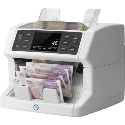 Safescan 2850 Money Counting Machine Counts Sorted Banknotes Cash Counting Machine with 3-Point Counterfeit Money Detector Money Counter Machine Suitable for the New King Charles Notes Safescan 2850 Money Counting Machine Counts Sorted Banknotes Cash Counting Machine with 3-Point Counterfeit Money Detector Money Counter Machine Suitable for the New King Charles Notes