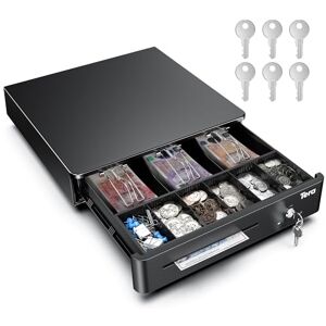 Tera 13" Cash Register Drawer Box with 6 keys 3 Bill 6 Coin Cash Tray 35.6 x 33 x 9 cm for Point of Sale (POS) System Removable Coin Compartment 12V RJ12 Key-Lock Media Slot for Stores Businesses 330R Tera 13" Cash Register Drawer Box with 6 keys 3 Bill 6 Coin Cash Tray 35.6 x 33 x 9 cm for Point of Sale (POS) System Removable Coin Compartment 12V RJ12 Key-Lock Media Slot for Stores Businesses 330R