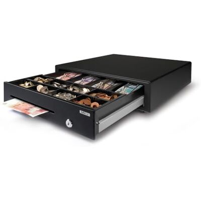 Safescan SD-4141 Standard-Duty Cash Drawer that Safely Stores Your Cash, Till Drawer with 4 Note and 8 Coin Slots Cash Till with RJ-12 Connection Solid Cash Register Drawer of 41 X 41.5 X 11.5 cm Safescan SD-4141 Standard-Duty Cash Drawer that Safely Stores Your Cash, Till Drawer with 4 Note and 8 Coin Slots Cash Till with RJ-12 Connection Solid Cash Register Drawer of 41 X 41.5 X 11.5 cm