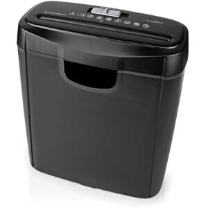 NEDIS 6 Sheet Strip Cut Paper Shredder, DIN P-2 Security, Compact Shredder for Home & Small Office Use, Shreds Credit Cards, 10L Bin Black NEDIS 6 Sheet Strip Cut Paper Shredder, DIN P-2 Security, Compact Shredder for Home & Small Office Use, Shreds Credit Cards, 10L Bin Black