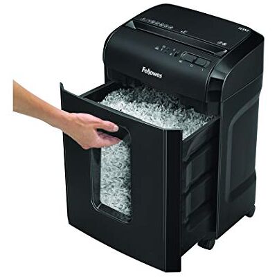 Fellowes Paper Shredder for Home Office Use 10 Sheet Micro Cut Shredder for Home and Office Use Deskside Shredder with 19 Litre Pull-Out Bin Powershred 10M Superior Security P5 Black Fellowes Paper Shredder for Home Office Use 10 Sheet Micro Cut Shredder for Home and Office Use Deskside Shredder with 19 Litre Pull-Out Bin Powershred 10M Superior Security P5 Black