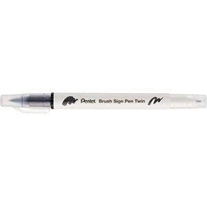 Pentel Brush Sign Pen Twin Tip Black Pack of 10 Pentel Brush Sign Pen Twin Tip Black Pack of 10