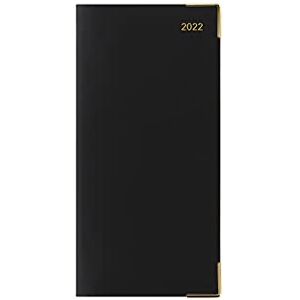 Letts of London Roma Slim Vertical Week to View with appointments 2022 Landscape Diary Black, 22-081233 Letts of London Roma Slim Vertical Week to View with appointments 2022 Landscape Diary Black, 22-081233