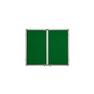 Bi-Office Enclore Display Case, Green Felt Surface, 2 Lockable Acrylic Doors, Aluminium Frame, 2430 x 1230 mm 40x A4 Bi-Office Enclore Display Case, Green Felt Surface, 2 Lockable Acrylic Doors, Aluminium Frame, 2430 x 1230 mm 40x A4