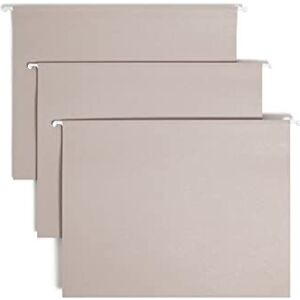 Smead TUFF Hanging File Folder with Easy Slide Tab, 1/3-Cut Sliding Tab, Letter Size, Steel Gray, 18 per Box (64092, Rod Color May Vary) Smead TUFF Hanging File Folder with Easy Slide Tab, 1/3-Cut Sliding Tab, Letter Size, Steel Gray, 18 per Box (64092, Rod Color May Vary)