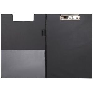 MAUL poly A4 Writing Case, Cardboard Clipboard with PP Film Cover, Conference Folder with Compartment for Documents, Practical for Hanging, for Office, Kitchen and Workshop, Black MAUL poly A4 Writing Case, Cardboard Clipboard with PP Film Cover, Conference Folder with Compartment for Documents, Practical for Hanging, for Office, Kitchen and Workshop, Black