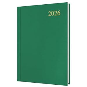 Collins Essential 2026 12 Month Calendar Year Planner, Day-To-Page Diary, A5 Hard Cover Green (ESSA51.52-26) Collins Essential 2026 12 Month Calendar Year Planner, Day-To-Page Diary, A5 Hard Cover Green (ESSA51.52-26)