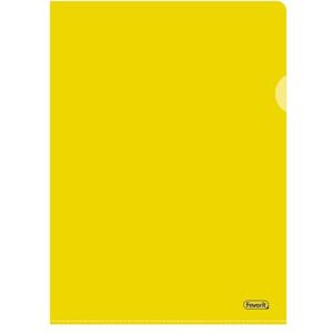 Favorit , L-Shaped Folders, Pack of 25, Size 22 x 30 cm with at Least 30% Bio Based Polyethylene, High Thickness Yellow Favorit , L-Shaped Folders, Pack of 25, Size 22 x 30 cm with at Least 30% Bio Based Polyethylene, High Thickness Yellow