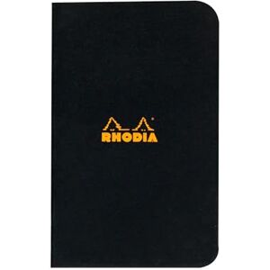 Rhodia 119159Cpack Set of 20 Black Staplebound Notebooks 7.5 x12 cm Small Squares 48 pages 80g/m² White Paper Waterproof, Resistant Soft Card Cover Rhodia 119159Cpack Set of 20 Black Staplebound Notebooks 7.5 x12 cm Small Squares 48 pages 80g/m² White Paper Waterproof, Resistant Soft Card Cover