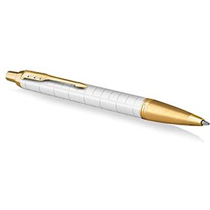 PARKER IM Ballpoint Pen Premium Pearl Lacquer with Gold Trim Medium Point with Blue Ink Refill Gift Box PARKER IM Ballpoint Pen Premium Pearl Lacquer with Gold Trim Medium Point with Blue Ink Refill Gift Box