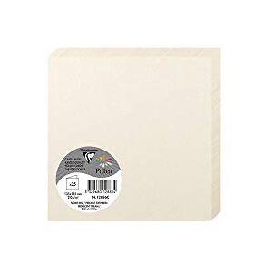 Clairefontaine Ref 12886C Pollen Iridescent Folded Card (Pack of 25 Sheets) 135 x 135mm Sized, 210gsm Grained Card, Acid Free, Inkjet & Laser Printer Compatible Cream Clairefontaine Ref 12886C Pollen Iridescent Folded Card (Pack of 25 Sheets) 135 x 135mm Sized, 210gsm Grained Card, Acid Free, Inkjet & Laser Printer Compatible Cream