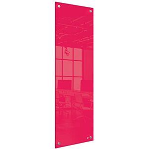 Nobo Small Glass Whiteboard Panel, Dry Erase Surface, Frameless, Corner Wall Mounting, Home/Office, 300 x 900 mm, Includes Marker Pen, Red, 1915606 Nobo Small Glass Whiteboard Panel, Dry Erase Surface, Frameless, Corner Wall Mounting, Home/Office, 300 x 900 mm, Includes Marker Pen, Red, 1915606