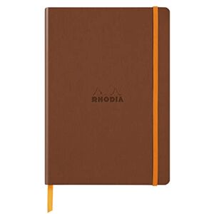 Rhodia 117477C Copper Flexible Notebook A5 Dotted Dot 160 pages Clairefontaine Ivory Paper 90 g/m Bookmark, Elastic Closure Faux Leather Cover rama Collection Rhodia 117477C Copper Flexible Notebook A5 Dotted Dot 160 pages Clairefontaine Ivory Paper 90 g/m Bookmark, Elastic Closure Faux Leather Cover rama Collection