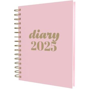 Collins Scandi 2025 Diary A5 Day to Page Journal with Appointments Pink (E-PW51.50-25) Daily Planner with Hardback Wiro-Bound Covers and Recycled Paper Collins Scandi 2025 Diary A5 Day to Page Journal with Appointments Pink (E-PW51.50-25) Daily Planner with Hardback Wiro-Bound Covers and Recycled Paper