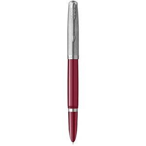 PARKER 51 Fountain Pen Burgundy Barrel with Chrome Trim Fine Nib with Black Ink Cartridge Gift Box PARKER 51 Fountain Pen Burgundy Barrel with Chrome Trim Fine Nib with Black Ink Cartridge Gift Box
