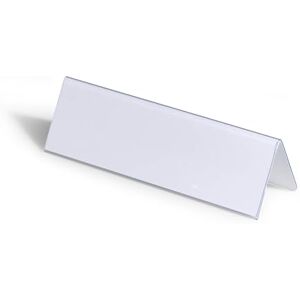 Durable Table Place Name Holder 61 x 210mm Transparent Pack of 25 Perfect for Meetings, Conferences, Events, etc. Durable Table Place Name Holder 61 x 210mm Transparent Pack of 25 Perfect for Meetings, Conferences, Events, etc.