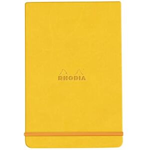 Rhodia 194369C Jonquille Webnotepad Rigid Notebook A6 Lined 192 Detachable Pages Clairefontaine Ivory Paper 90 g/m Bookmark, Elastic Closure Faux Leather Cover rama Rhodia 194369C Jonquille Webnotepad Rigid Notebook A6 Lined 192 Detachable Pages Clairefontaine Ivory Paper 90 g/m Bookmark, Elastic Closure Faux Leather Cover rama