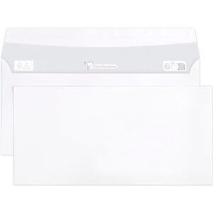 Clairefontaine 5945C Box of 500 White Envelopes DL- 110x220mm Self-Adhesive 80g/m² Clairefontaine 5945C Box of 500 White Envelopes DL- 110x220mm Self-Adhesive 80g/m²