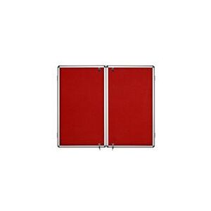 Bi-Office Enclore Display Case, Red Felt Surface, 2 Lockable Acrylic Doors, Aluminium Frame, 1830 x 1230 mm 32x A4 Bi-Office Enclore Display Case, Red Felt Surface, 2 Lockable Acrylic Doors, Aluminium Frame, 1830 x 1230 mm 32x A4