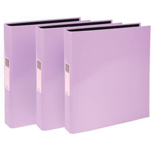 Exacompta A4 Ring Binder, 30mm Spine, 2 Ring, Document Folder, Pack of 3 in Pastel Purple, Stationery Folders for Filing Paperwork and Document Organisation 226/0030Z Exacompta A4 Ring Binder, 30mm Spine, 2 Ring, Document Folder, Pack of 3 in Pastel Purple, Stationery Folders for Filing Paperwork and Document Organisation 226/0030Z