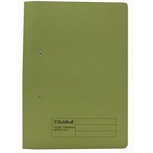 Exacompta Ref 211/9062Z Guildhall Pocket Spiral File, 325 x 357mm, 315gsm Heavyweight Manilla, A4 & Foolscap, Right Hand Pocket, Blue Angel Certified Green, Pack of 25 Exacompta Ref 211/9062Z Guildhall Pocket Spiral File, 325 x 357mm, 315gsm Heavyweight Manilla, A4 & Foolscap, Right Hand Pocket, Blue Angel Certified Green, Pack of 25