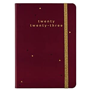 Letts of London Letts Golden A6 week to view 2023 diary burgundy Letts of London Letts Golden A6 week to view 2023 diary burgundy