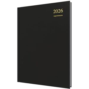 Collins Essential 2026 12 Month Calendar Year Planner, Day-To-Page with 1/2 Hourly Appointments Diary, A4 Hard Cover Black (ESSA41A.99-26) Collins Essential 2026 12 Month Calendar Year Planner, Day-To-Page with 1/2 Hourly Appointments Diary, A4 Hard Cover Black (ESSA41A.99-26)
