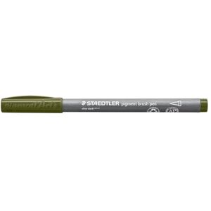 STAEDTLER 371-579 Pigment Arts Brush Pen Olive Dark (Box of 10) STAEDTLER 371-579 Pigment Arts Brush Pen Olive Dark (Box of 10)