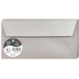 Clairefontaine 50075C Silver Iridescent Paper Pack of 20 Self-Adhesive Envelopes DL (11x22cm) 120gsm Invitation Events Correspondence Pollen Range Premium Clairefontaine 50075C Silver Iridescent Paper Pack of 20 Self-Adhesive Envelopes DL (11x22cm) 120gsm Invitation Events Correspondence Pollen Range Premium