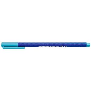 STAEDTLER Triplus 323-34 Felt tip pens Triangular Barrel in Box, Washable, 1 mm Set of 10, Aqua Blue STAEDTLER Triplus 323-34 Felt tip pens Triangular Barrel in Box, Washable, 1 mm Set of 10, Aqua Blue