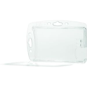 Durable Enclosed Security Pass Holder Duo 54 x 85 mm Transparent, Pack of 10 Badges, Glass Clear, Ideal for Security and Visitor Management Durable Enclosed Security Pass Holder Duo 54 x 85 mm Transparent, Pack of 10 Badges, Glass Clear, Ideal for Security and Visitor Management