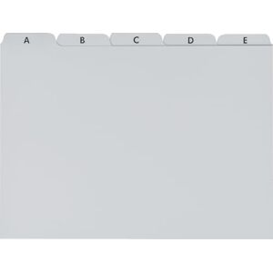 BRUNNEN Filing Cards A-Z A5 40 mm Plastic Grey BRUNNEN Filing Cards A-Z A5 40 mm Plastic Grey