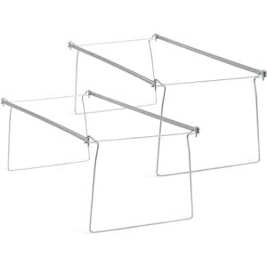 Smead Heavy Duty Steel Hanging File Folder Frame, Letter Size, Gray, Adjustable Length 23" to 27", 2 per Pack (64872) Smead Heavy Duty Steel Hanging File Folder Frame, Letter Size, Gray, Adjustable Length 23" to 27", 2 per Pack (64872)