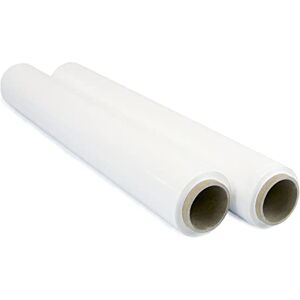OFITURIA Wrapping Film 50 cm Wide and Stretchable up to 300 Metres Length – Manual Stretch Film Roll for Industrial Packaging (White, 2) OFITURIA Wrapping Film 50 cm Wide and Stretchable up to 300 Metres Length – Manual Stretch Film Roll for Industrial Packaging (White, 2)