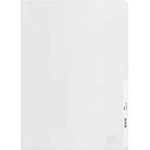 Leitz A4 File Folders, Pack of 100, Non Toxic Plastic, Embossed Mat Surface, 140 Micron Thick, 100% Recyclable, Eco Friendly, Recycle Range, 40010003, Clear Leitz A4 File Folders, Pack of 100, Non Toxic Plastic, Embossed Mat Surface, 140 Micron Thick, 100% Recyclable, Eco Friendly, Recycle Range, 40010003, Clear
