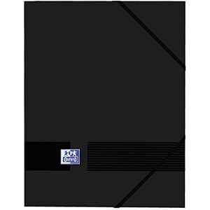 Oxford Live&Go, A4 Opaque Plastic Folder, 3 Flapels and Elastic Rubber Closure, Pack of 10 Folders, Black Oxford Live&Go, A4 Opaque Plastic Folder, 3 Flapels and Elastic Rubber Closure, Pack of 10 Folders, Black