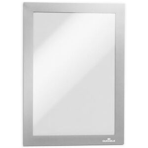 Durable DURAFRAME Magnetic Frame, A5 Format In Silver, Pack of 5 Frames, Document Frame for Professional Internal Signage Durable DURAFRAME Magnetic Frame, A5 Format In Silver, Pack of 5 Frames, Document Frame for Professional Internal Signage