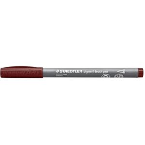 STAEDTLER 371-729 Pigment Arts Brush Pen Maroon (Box of 10) STAEDTLER 371-729 Pigment Arts Brush Pen Maroon (Box of 10)