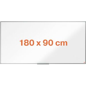 Nobo Steel Magnetic Whiteboard, 1800 x 900mm, Aluminium Trim, Corner Wall Mounting, Includes Whiteboard Pen Tray, Essence Range, 180 x 90cm, White, 1915450 Nobo Steel Magnetic Whiteboard, 1800 x 900mm, Aluminium Trim, Corner Wall Mounting, Includes Whiteboard Pen Tray, Essence Range, 180 x 90cm, White, 1915450
