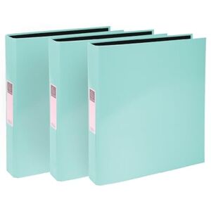 Exacompta A4 Ring Binder, 30mm Spine, 2 Ring, Document Folder, Pack of 3 in Pastel Mint, Stationery Folders for Filing Paperwork and Document Organisation 226/0029Z Exacompta A4 Ring Binder, 30mm Spine, 2 Ring, Document Folder, Pack of 3 in Pastel Mint, Stationery Folders for Filing Paperwork and Document Organisation 226/0029Z