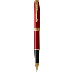 PARKER Sonnet Rollerball Pen Red Lacquer with Gold Trim Fine Point Black Ink Gift Box PARKER Sonnet Rollerball Pen Red Lacquer with Gold Trim Fine Point Black Ink Gift Box