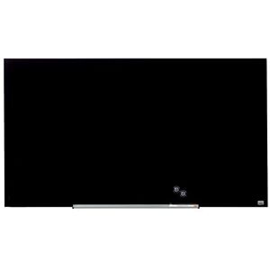 Nobo Glass Magnetic Whiteboard with Removable Pen Tray, 1260 x 710 mm, InvisaMount Mounting System, Impression Pro, Black, 1905181 Nobo Glass Magnetic Whiteboard with Removable Pen Tray, 1260 x 710 mm, InvisaMount Mounting System, Impression Pro, Black, 1905181